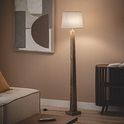 Ledkia Lampadaire Bois Kyathi ILUZZIA Blanc