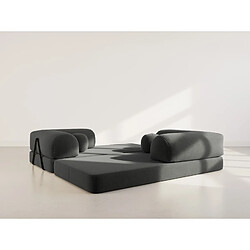 Avis Lisa Design Nebula - Canapé 3 places convertible en velours texturé