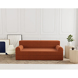 Lisa Design Astral - Canapé 3 places convertible en velours texturé