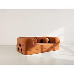 Lisa Design Nebula - Canapé 3 places convertible en velours texturé