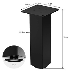 Ml-design pieds de table réglables - Noir pas cher