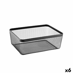 Panier Multi-usages Confortime Noir Métal 30,5 x 40,5 x 15,2 cm (6 Unités)