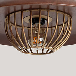 ILUZZIA Ledkia Suspension Métal et Bois Alika Doré