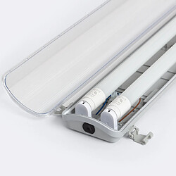 Acheter Ledkia Réglette Étanche 120 cm IP65 avec deux Tubes LED Cristal 18W 140lm/W 4000K Blanc