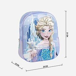 La Reine Des Neiges Cartable 3D Frozen Bleu 25,0 x 31,0 x 10,0 cm pas cher