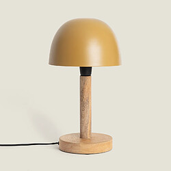 Ledkia Lampe à Poser Métal et Bois Mallavi Jaune