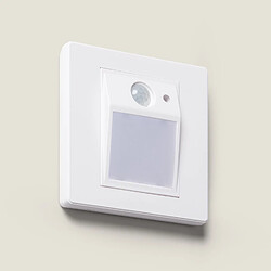 Ledkia Balise Murale LED Encastrable Carrée avec Détecteur PIR et Crépuscule Olite 3000K Blanc Blanc chaud