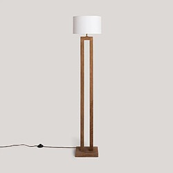 Ledkia Lampadaire Bois Abner Naturel
