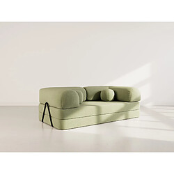 Lisa Design Nebula - Canapé 3 places convertible en velours texturé