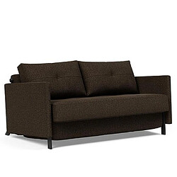 Inside 75 INNOVATION LIVING Canapé design CUBED 02 ARMS convertible lit 200x140 cm tissu Taura Chocco