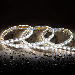 Ledkia Ruban LED CCT 220V 120 LED/m 10W/m 900lm/m Largeur 14mm Coupe 100cm IP65 Sur mesure 10 m