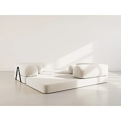 Avis Lisa Design Nebula - Canapé 3 places convertible en velours texturé