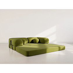 Lisa Design Nebula - Canapé 3 places convertible en velours texturé