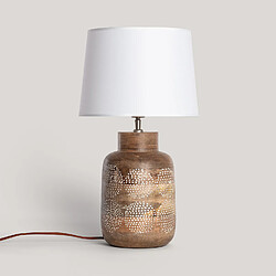 Ledkia Lampe à Poser Bois Akash ILUZZIA Blanc