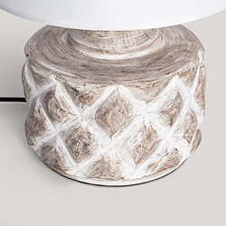 Ledkia Lampe à Poser Bois Divya ILUZZIA Blanc