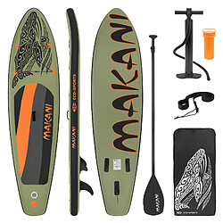 Ecd Germany Stand up paddle board gonflable Makani planche sac pompe pagaie olive 320 cm