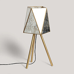 ILUZZIA Ledkia Lampe à Poser Métal et Verre Mattina Doré