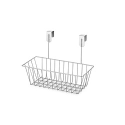 Panier Multi-usages Confortime Gris Métal 28 x 15 x 21 cm (12 Unités)