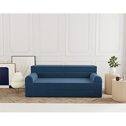 Lisa Design Astral - Canapé 3 places convertible en velours texturé