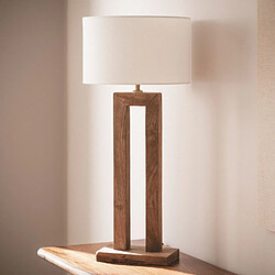 Ledkia Lampe à Poser Bois Abner Naturel