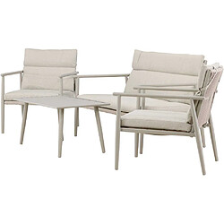 Acheter Venture Home Ensemble canapé, fauteuils et table en acier Mazzaro beige.