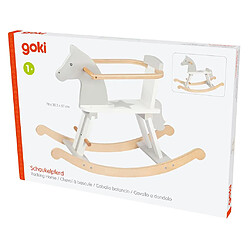Goki Cheval à Bascule en bois - blanc