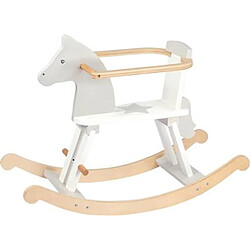 Goki Cheval à Bascule en bois - blanc