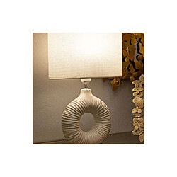 Mauro Ferretti Lampe à poser en céramique Seta 28.5 x 15 x 43 cm blanc.