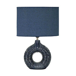 Mauro Ferretti Lampe à poser en céramique Seta 28.5 x 15 x 43 cm bleu.