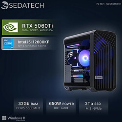 Sedatech PC Gamer, Intel i5-12600KF, RTX5060Ti, 32Go DDR5, 2To SSD, Win 11