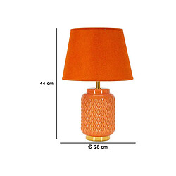 Mauro Ferretti Lampe à poser en céramique Square 28 x 44 cm orange.