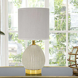 Mauro Ferretti Lampe à poser en céramique et métal Flavi 15 x 30.5 cm gris.