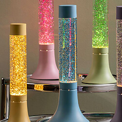 LEITMOTIV Lampe à paillettes Astro Glitter jaune.