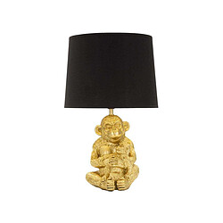 Mauro Ferretti Lampe à poser en métal doré Monkey mum 30 x 49 cm.