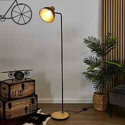 The Home Deco Factory Lampadaire en métal noir 145 cm.