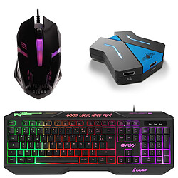 Pack Top 1 Fury Clavier Souris et Convertisseur Switch Xbox One et PS4