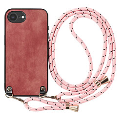 Avizar Coque pour iPhone 16e Cordon Détachable Rose