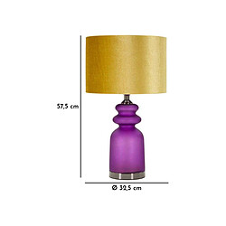 Mauro Ferretti Lampe à poser en verre et métal Milva 32.5 x 57.5 cm.