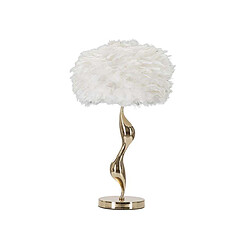 Mauro Ferretti Lampe à poser en métal abat-jour plumes Slim 40 x 63 cm.