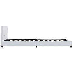 Acheter vidaXL Cadre de lit Blanc Similicuir 100 x 200 cm