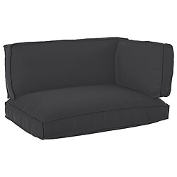 vidaXL Ensemble de coussins de palette 3 pièces en tissu Oxford noir
