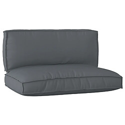 vidaXL Set de coussins de palette 2 pcs Anthracite 120 x 80 x 12 cm
