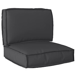 vidaXL Set de coussins de palette 2 pcs Noir 60 x 60 x 12 cm