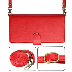 Avis Étui Pour Longue Sangle Xiaomi Redmi Turbo 3 Antichoc 8 Fentes Pour Cartes Portefeuille Portefeuille Fermeture Éclair Flip Folio Protecive FOXDOCK Rouge