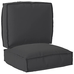 vidaXL Set de coussins de palette 2 pcs Noir 50 x 50 x 12 cm