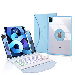 Clavier Bluetooth Éclairé Triple Couleur avec Support Triangulaire pour iPad Pro 11 (2021/2020/2018)