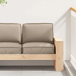 vidaXL Set de coussins de palette 2 pcs Taupe 60 x 60 x 12 cm