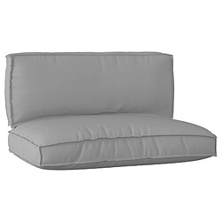 vidaXL Set de coussins de palette 2 pcs Gris 120 x 80 x 12 cm