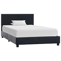 vidaXL Cadre de lit Noir Similicuir 100 x 200 cm
