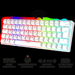 Spirit of Gamer PACK Clavier Mécanique BLANC sans fil Bluetooth RGB USB RF 2,4GHz + Souris sans fil - ELITE M50 - 8000 DPI - 6 boutons programmables